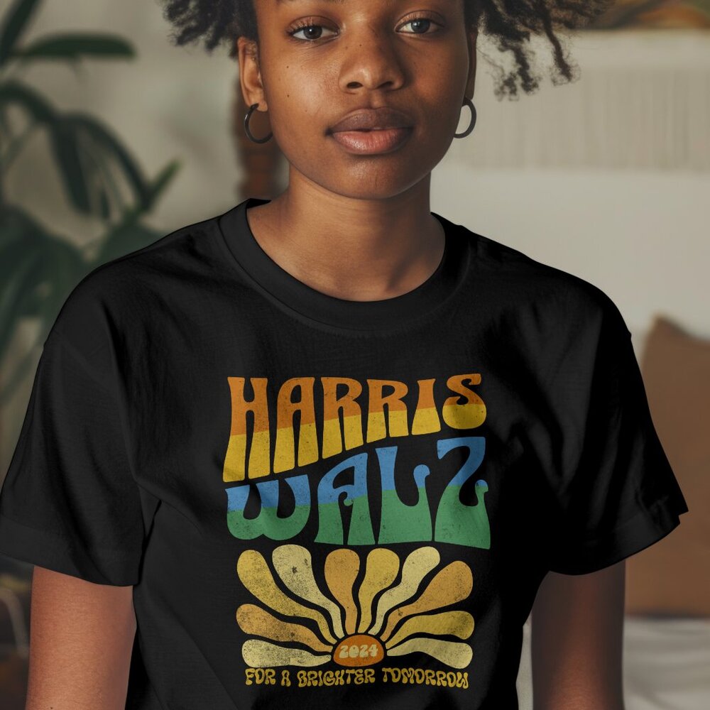 Harris Walz 2024 Shirt Kamala Harris Shirt Tim Walz Shirt Boho Aesthetic Retro